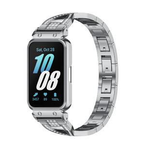 갤럭시 핏3 슬림 포인트 풀커버 메탈 스트랩 실버 + 줄조절툴