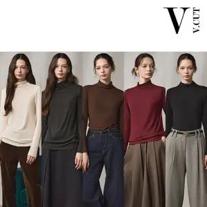 [런칭가59,900 2만원 ] 브이컷 기모 티블라우스 5종