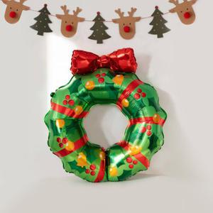 크리스마스은박풍선(원형리스)