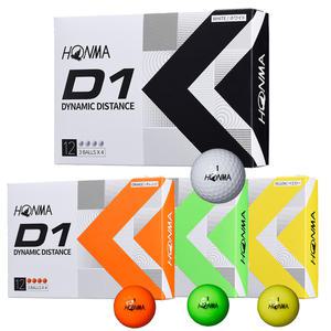 혼마 D1 골프공 2022년 12구 1더즌 화이트 그린 옐로우 멀티컬러