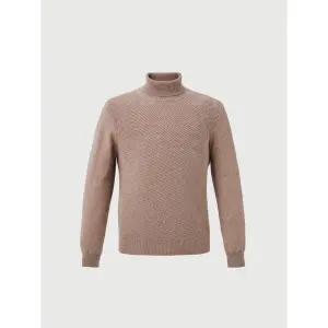 [롯데백화점]트레몰로 [트레몰로] 울 캐시미어혼방 롱터틀넥 투톤 목폴라 니트 TRNBF4Z9161