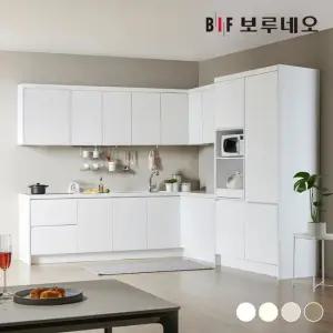 나비드 주방 싱크대 시공 ㄱ자 4.2m 멀티 수납형 E0 PET소재