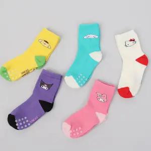 요술양말 산리오07번 5족세트 여아 학생 어린이 아동양말