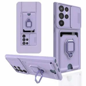 갤럭시 S25 울트라 풀커버 카드 핑거링 목걸이 케이스