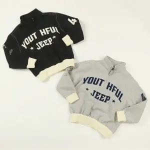 [롯데백화점]지프 기모 키즈 반넥 배색 집업 KP4TSU851