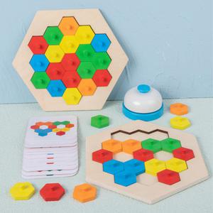 마크라쏭 벌집모양 손잡이 블럭 원목 퍼즐 스피드 게임 경쟁 주의집중력 시지각 소근육  작업치료 감각통합 인지 활동 완구