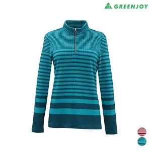 [하프클럽/그린조이]여성 골지ST 반지퍼 티셔츠