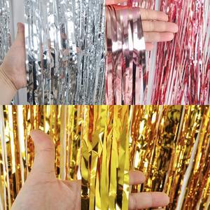 파티장식 은박수술 커튼3m 생일 파티 반짝이 장식