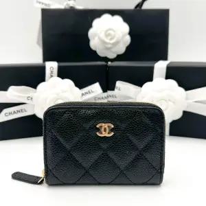 [백화점A/S가능] 샤넬 클래식 카드지갑 캐비어 블랙 금장 지퍼돌이 카드홀더 국내 AP0216