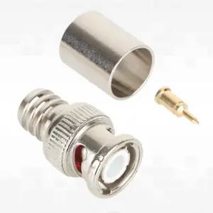 BNC 7C 압착 커넥터 50옴 낱개 동축케이블 RG213 조립 소켓 어댑터 앞부분 단자 저항 포트 제작용 아답터