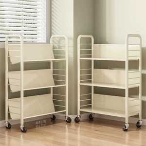 책장 랙 이동식 카트 철제 아트 책장 도서관 서고