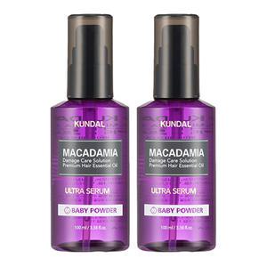 쿤달 울트라 세럼 헤어 에센스 베이비파우더향, 100ml, 2개