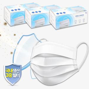 [50매] 국내생산 3중필터 미세차단 필스 덴탈마스크 [체험]