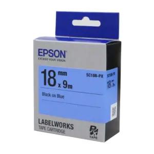EPSON)라벨프린터리본(SC18B)청색 흑문자/라벨/프린터/테이프/리본/프린트/카트리지/라벨용/인쇄