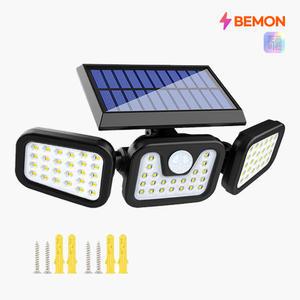 LED 태양광 충전 자동 센서등 3방향 각도조절 정원등 벽등