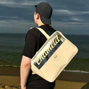 에나멜 투명 빅 파우치백 수영가방 젤리비치백