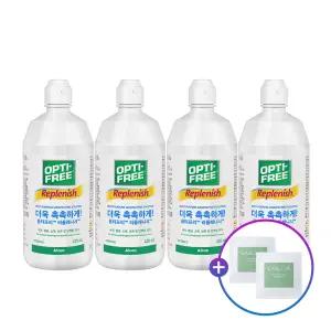 [알콘] 옵티프리 렌즈세척액 리플레니시 420mlx4개_워터패드 2매