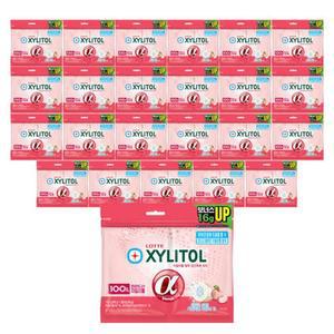 롯데웰푸드 자일리톨 알파 입안촉촉 리필 102g 24개