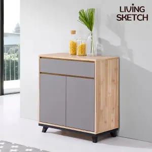 [리빙스케치] 국내제작 루크바트 800 주방 수납장[착불]하부장 홈카페 뷔페장 팬트리장