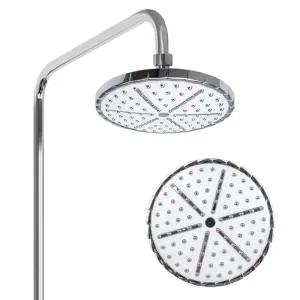 원형 샤워기헤드 화이트 입식 상세참조/다기능/국산/해바라기/수압/버튼/세트/강력/버튼식/굵은/물줄기