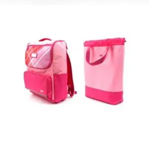 백팩 어린이가방 가벼운 책가방 실내화주머니 핑크체-WFGOTOY