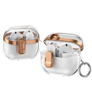 삼성 갤럭시 버드 3 프로/버즈 커버 잠금 버클 전기 도금 방지 가을 보호 버즈 투명 케이스