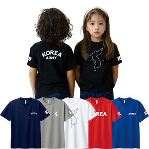 ROKA 키즈 유아 여아 남아 로카티 반팔티 아동 주니어 가족티 군인티 기능성 쿨론 반팔 티셔츠 아동용