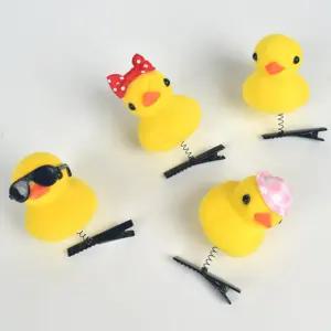 오리핀 오리 머리핀 헤어핀 헤어 집게핀 스프링 집게 삔 스프링 안테나 체육대회 파티 축제