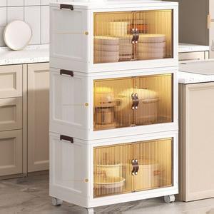 플라스틱서랍장 4단 깊은 와이드 투명창 2단 수납 이동식 48 8cm