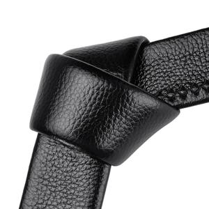 호환 남자 정품 가죽 벨트 교체 3.5cm 길이 옵션 110-140cm 자동 버클 블랙 래칫 스트랩