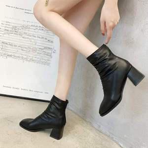 발목주름앵클부츠 기모안감부츠 겨울 여성 워커B082