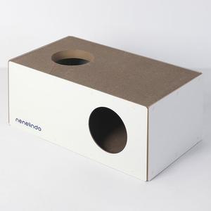 네네린도 숨숨집 터널 고양이 스크래쳐 특대형 웜 화이트