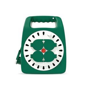 러그박스 4구 캡형 캠핑릴선 그린화이트 (20m)