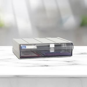 주홍  연결형수납함 301/수납서랍선반 정리함 틈새선반 박스 투명 플라스틱 서랍 정리대 수납 문구함