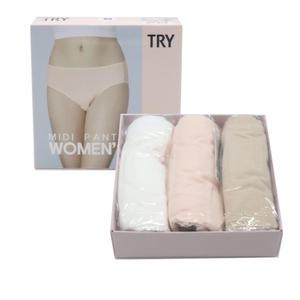 트라이 면스판 스킨미디 여성용 팬티 연색O3매입/데일리속옷/TRY