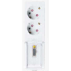 파워큐브 멀티탭 자동 소화 누전 차단 2구 7m 화이트