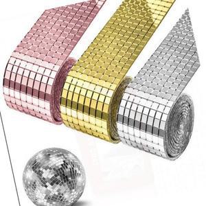 미러볼 테이프 장식 반짝이 디스코 파티 꾸밈 조명 벽면