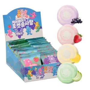 한입 포켓 솜사탕 딸기 포도 멜론 바나나 혼합 케어베어 4g 40개