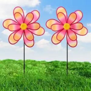 정원용 2중 2p세트 바람개비 핑크 플라워 윈드가든 바 (WFGH046)