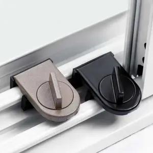 미닫이문 샷시 고정 장치 창문 잠금장치 미닫이 열림방지 스토퍼 블랙