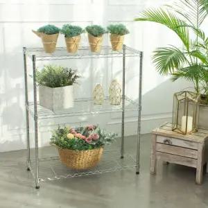 대건통상메탈 스탠드선반 750 3단 실버 철제선반 조립식앵글 수납선반 베란다선반 거실선반