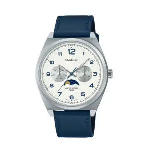 남성 가죽 손목 시계 문페이즈 MTP-M300L-7A