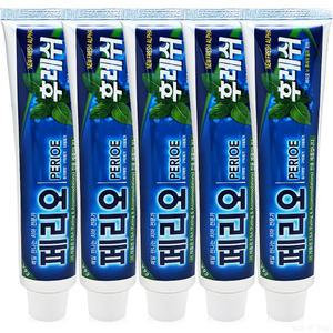 엘지생활건강 페리오 뉴 후레쉬 알파 치약 150g 5개