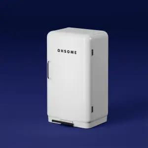 [신규오픈] OHSOME 오썸 인테리어 냄새차단 쓰레기통 휴지통 종량제 호환 밀크화이트 25L