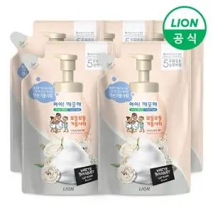 아이깨끗해 약산성 바디워시 너리싱케어 650g 리필 5개  화이트부케향) 쫀쫀한 거품 맨손 샤워