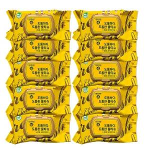 노브랜드 도톰한 물티슈 캡형 100매 10개