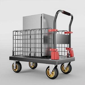 칸막이 핸드카트 끌차 구루마 창고 수레 화물 매쉬 바퀴 이동식 접이식 운반