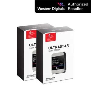 공식판매원 WD ULTRASTAR HA340 3.5 6TB 7200RPM 2PACK HDD 하드디스크 WUS721206BLE604