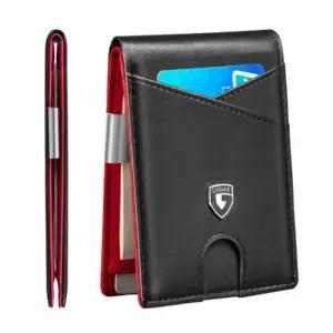 더존 남성 소가죽 명품 반지갑 카드 명함 손지갑