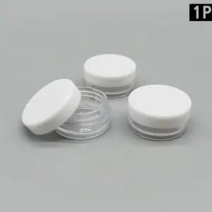 화장품 공병 투명 크림용기 2g 라운드흰색병 립밤 미
